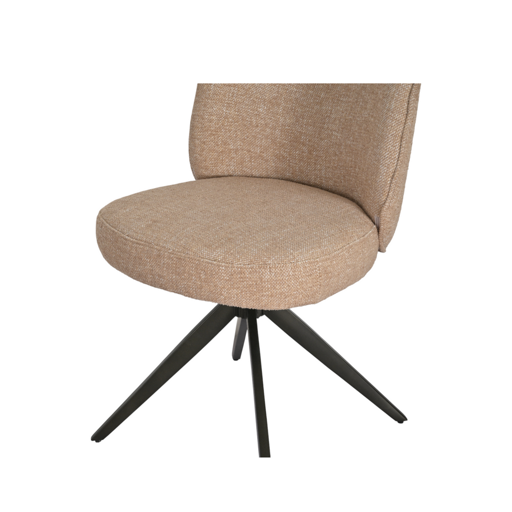Chaise repas tissu camel