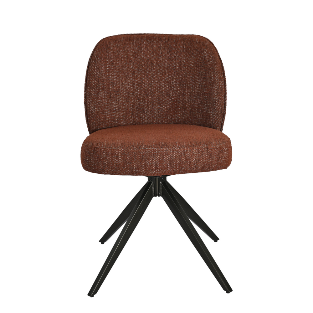 Chaise repas tissu bordeaux