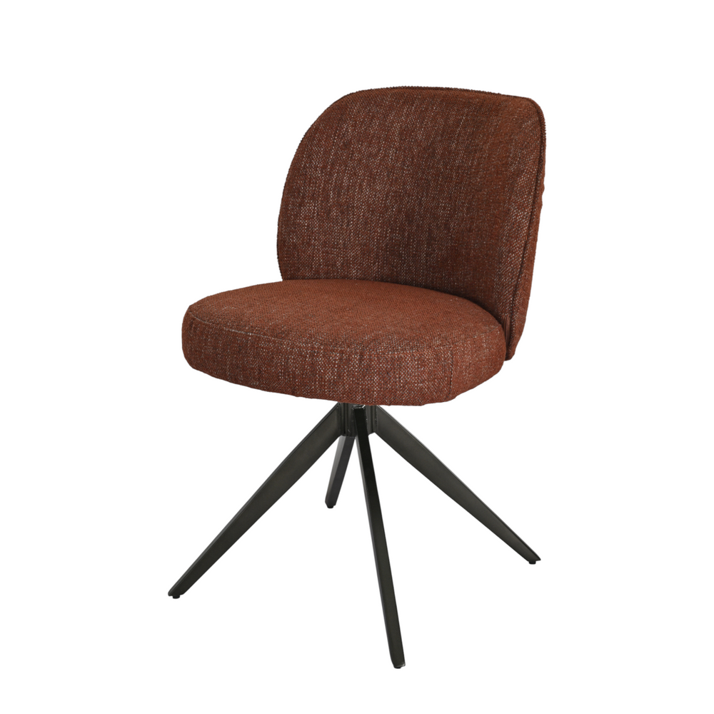 Chaise repas tissu bordeaux
