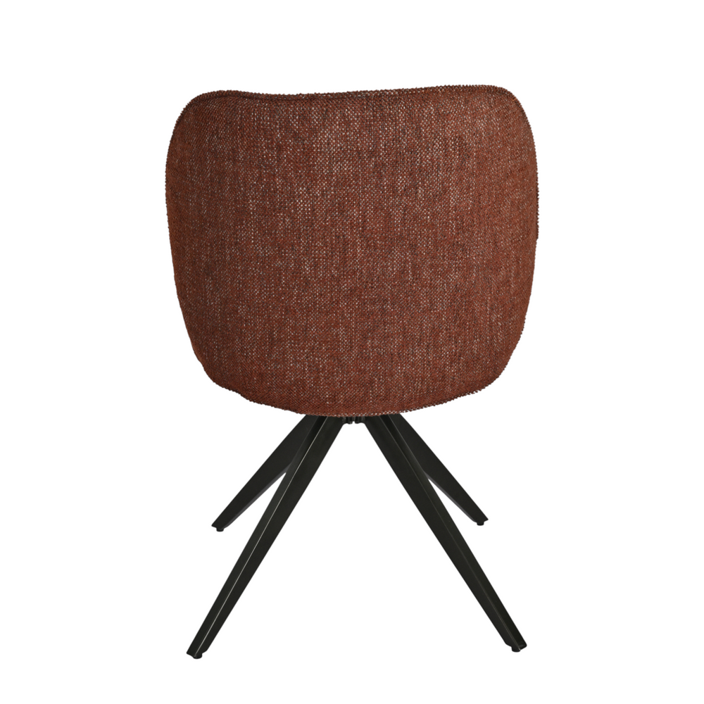 Chaise repas tissu bordeaux