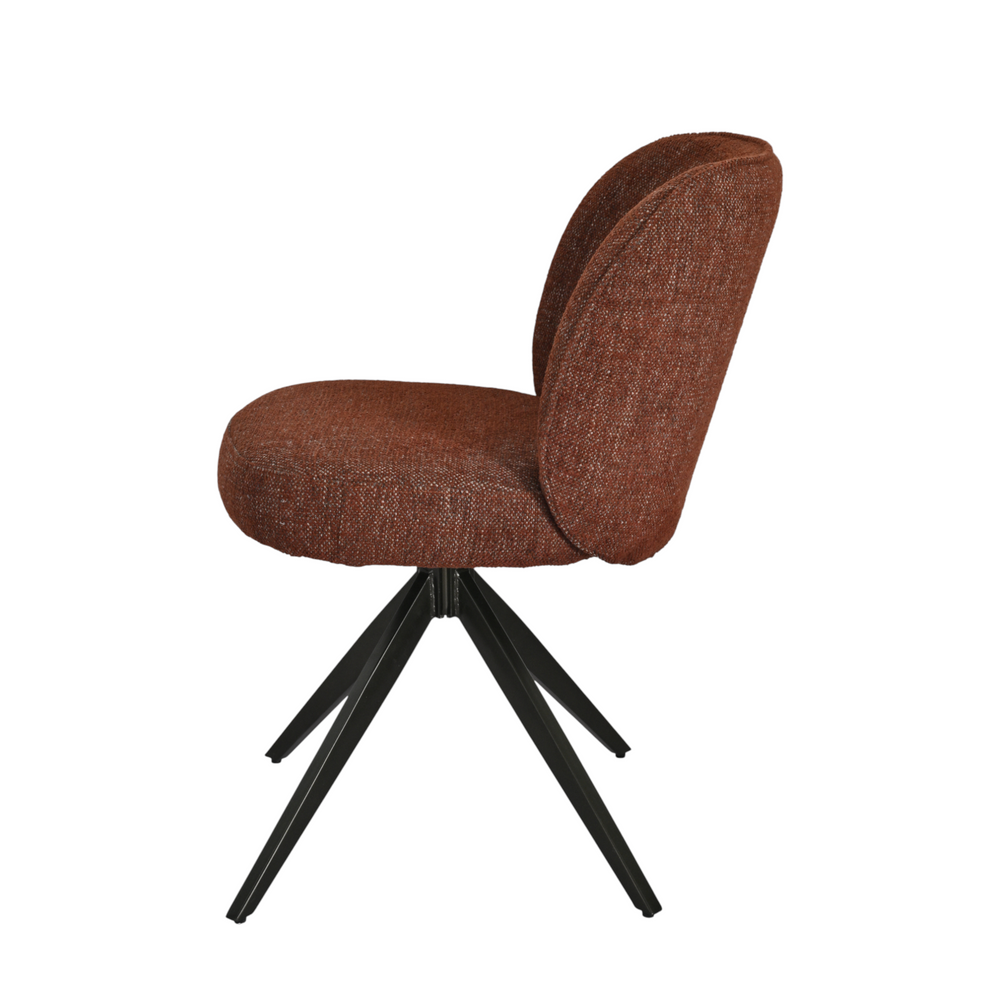 Chaise repas tissu bordeaux