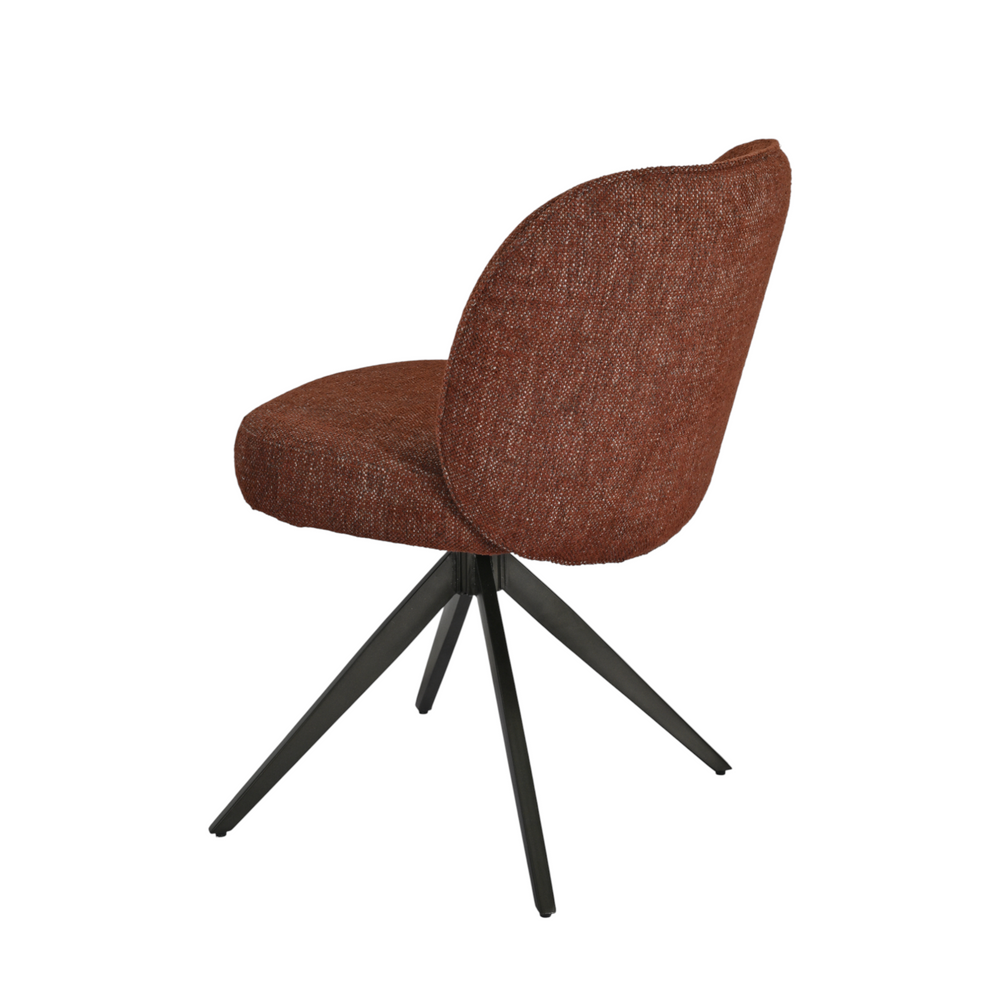 Chaise repas tissu bordeaux