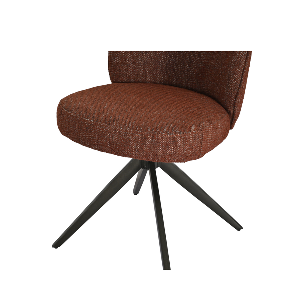 Chaise repas tissu bordeaux