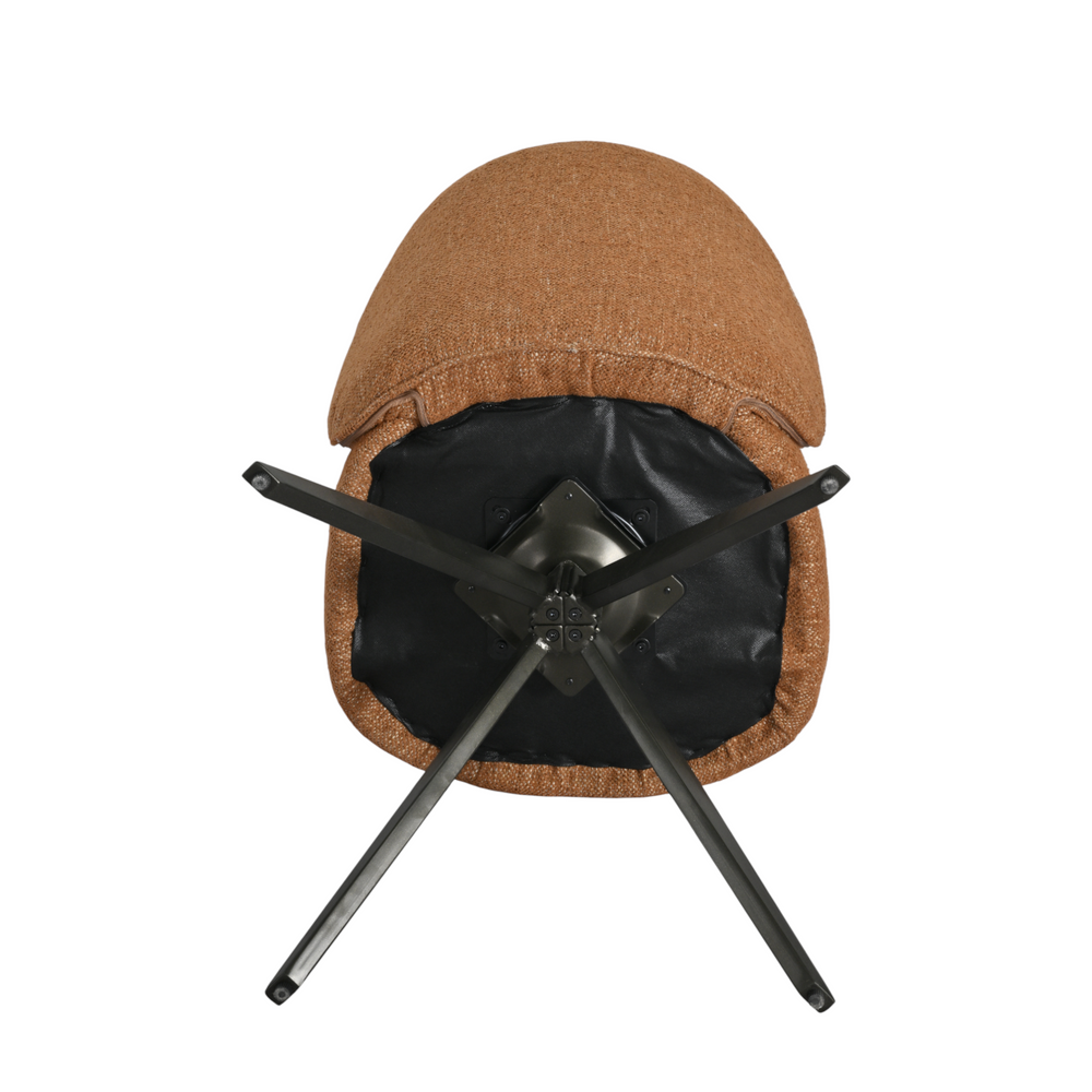 Chaise repas tissu caramel