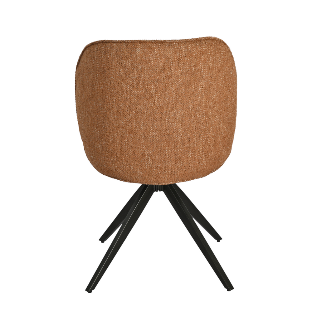 Chaise repas tissu caramel