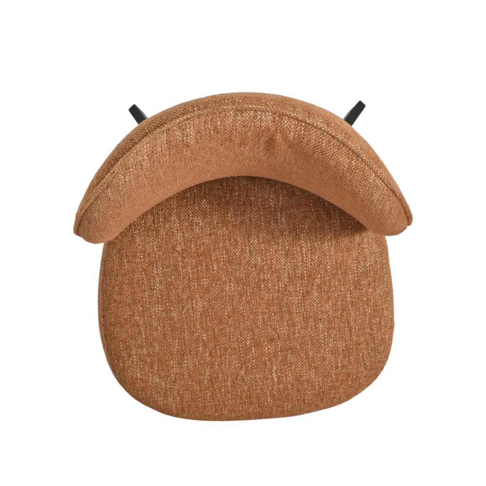 Chaise repas tissu caramel