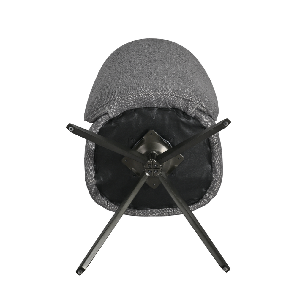 Chaise repas tissu gris