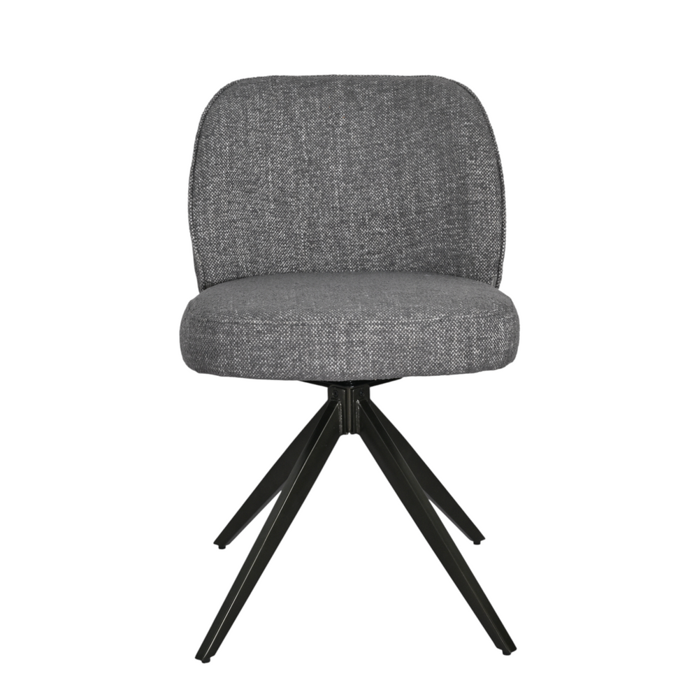 Chaise repas tissu gris