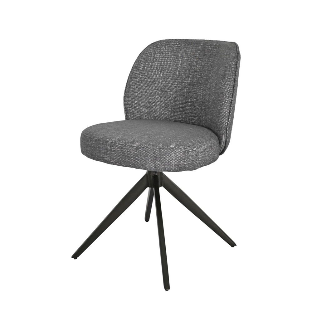 Chaise repas tissu gris