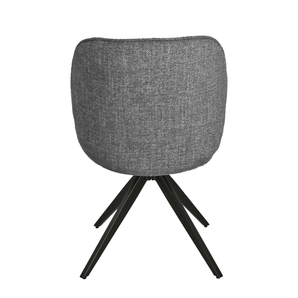 Chaise repas tissu gris