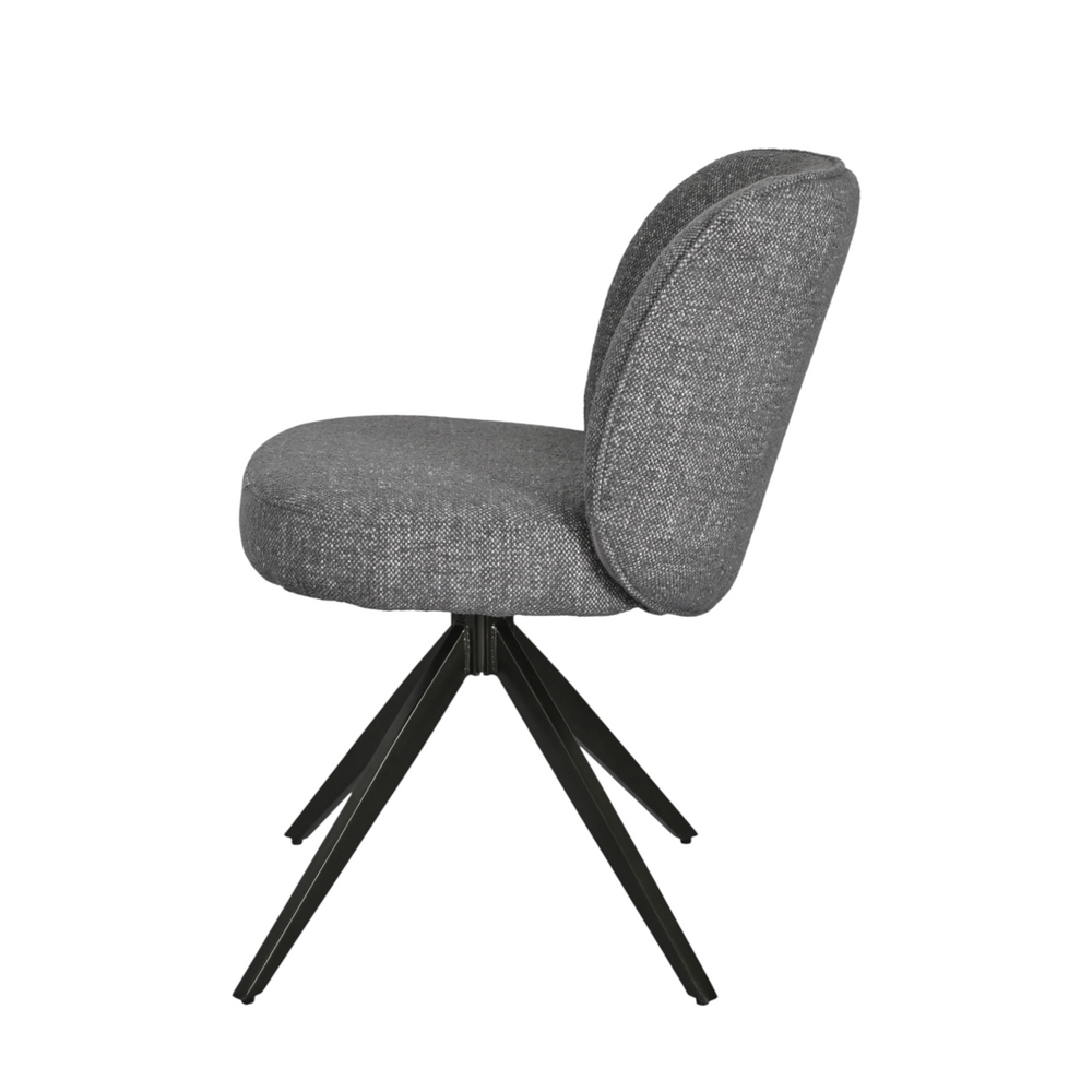 Chaise repas tissu gris