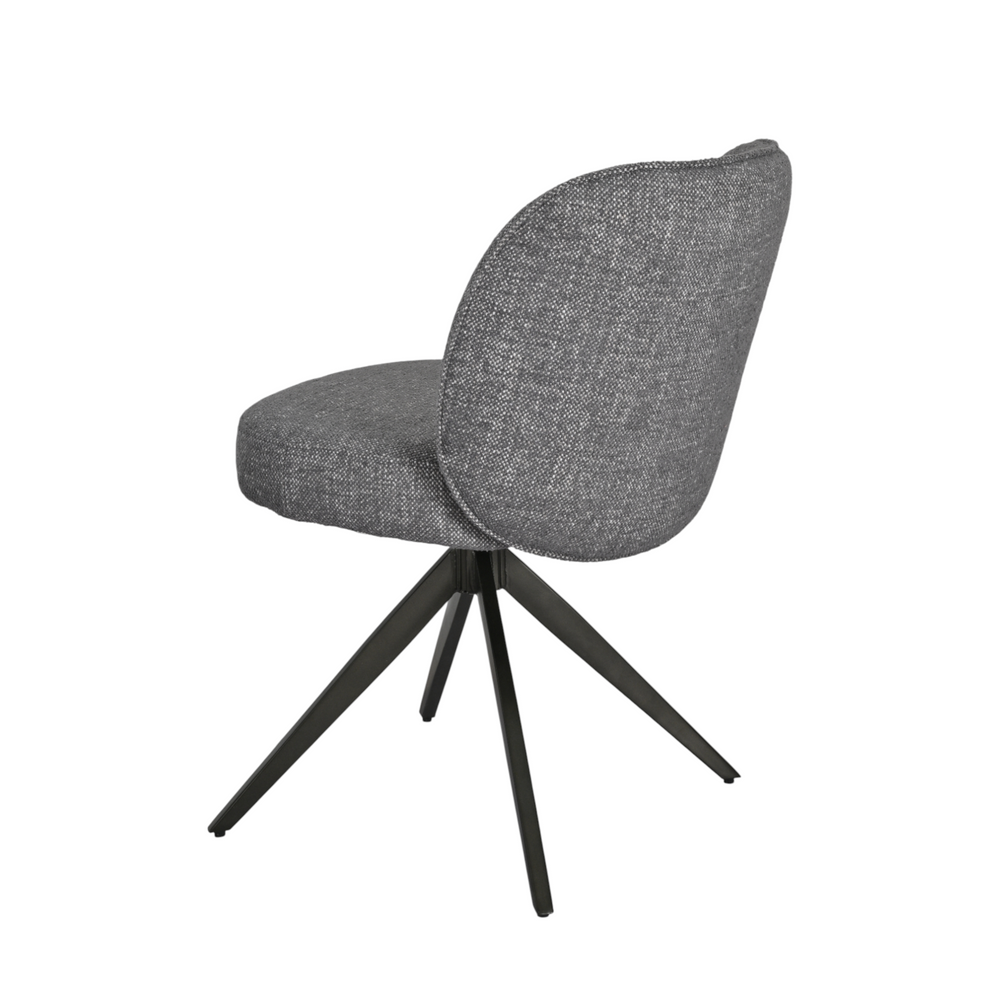 Chaise repas tissu gris