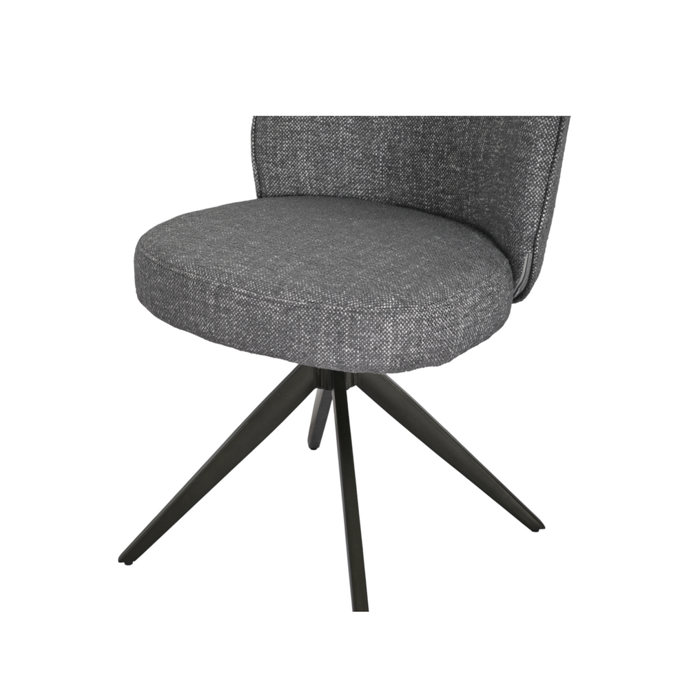 Chaise repas tissu gris