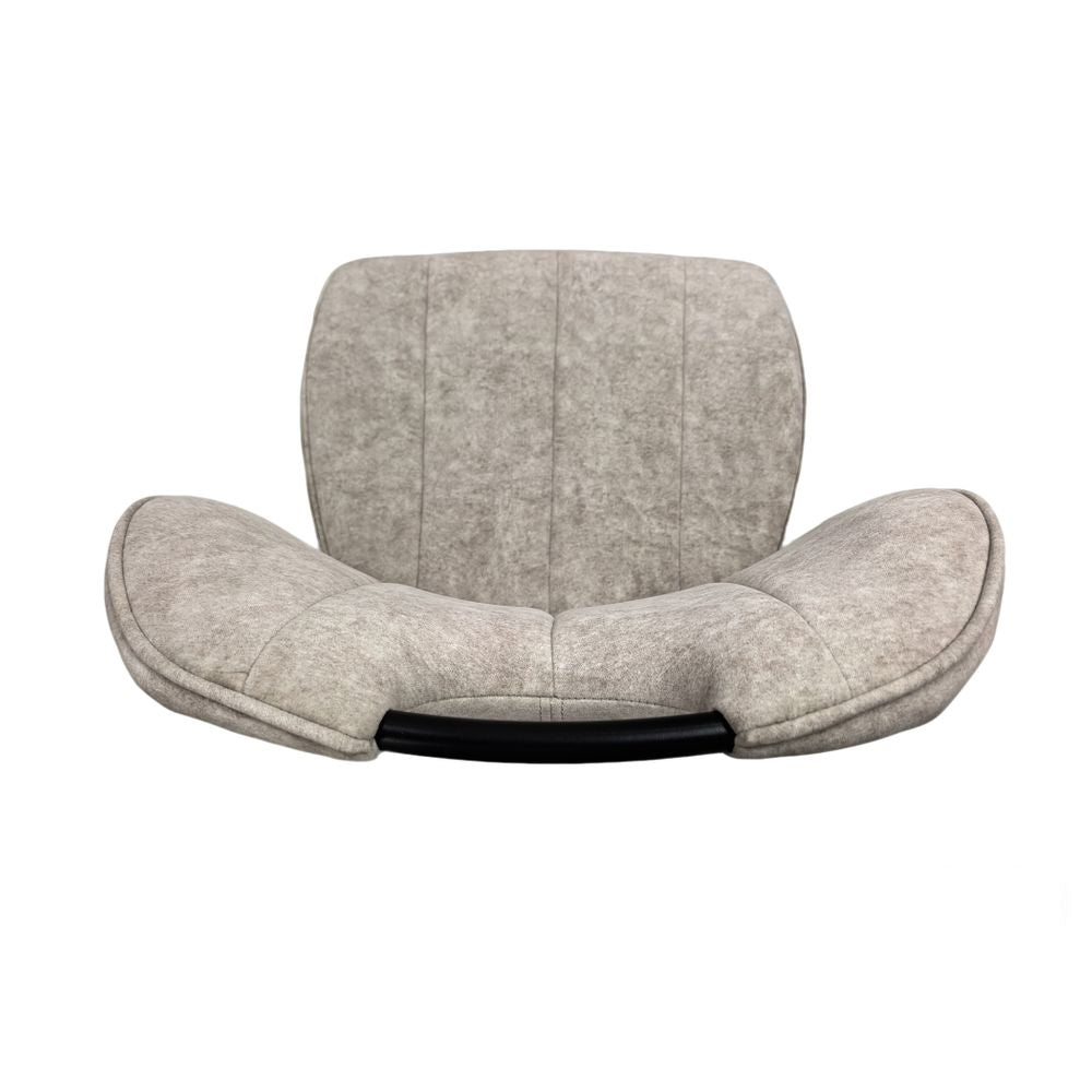 Chaise repas en tissu beige