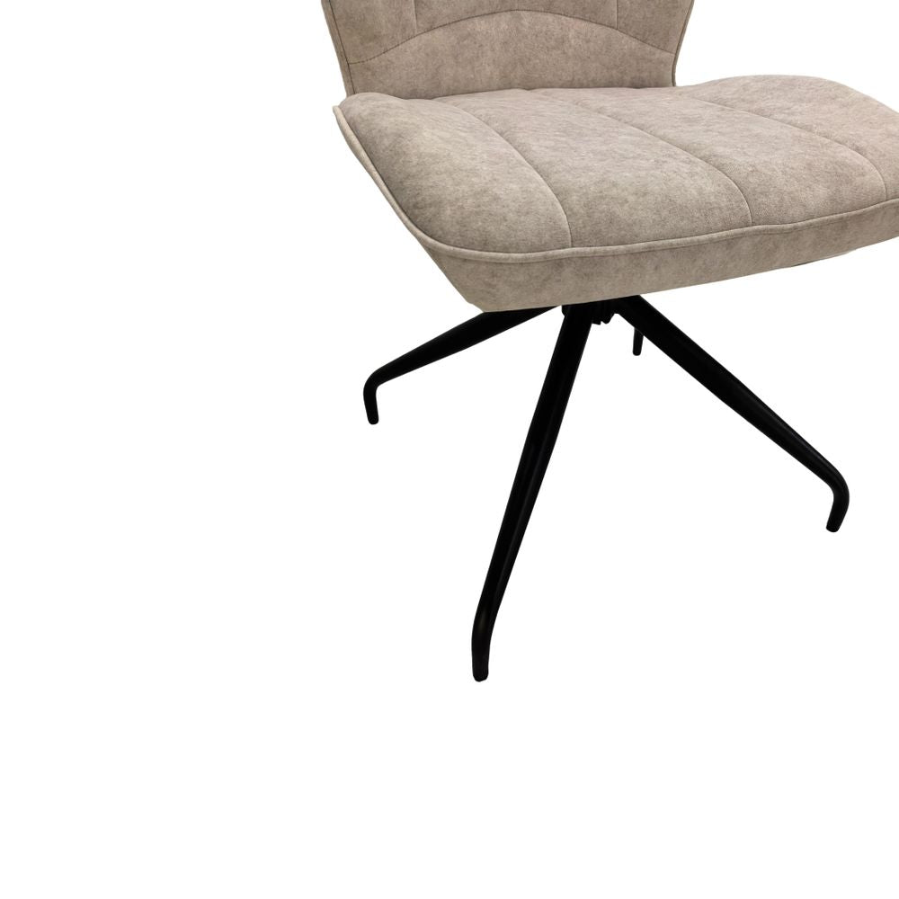 Chaise repas en tissu beige