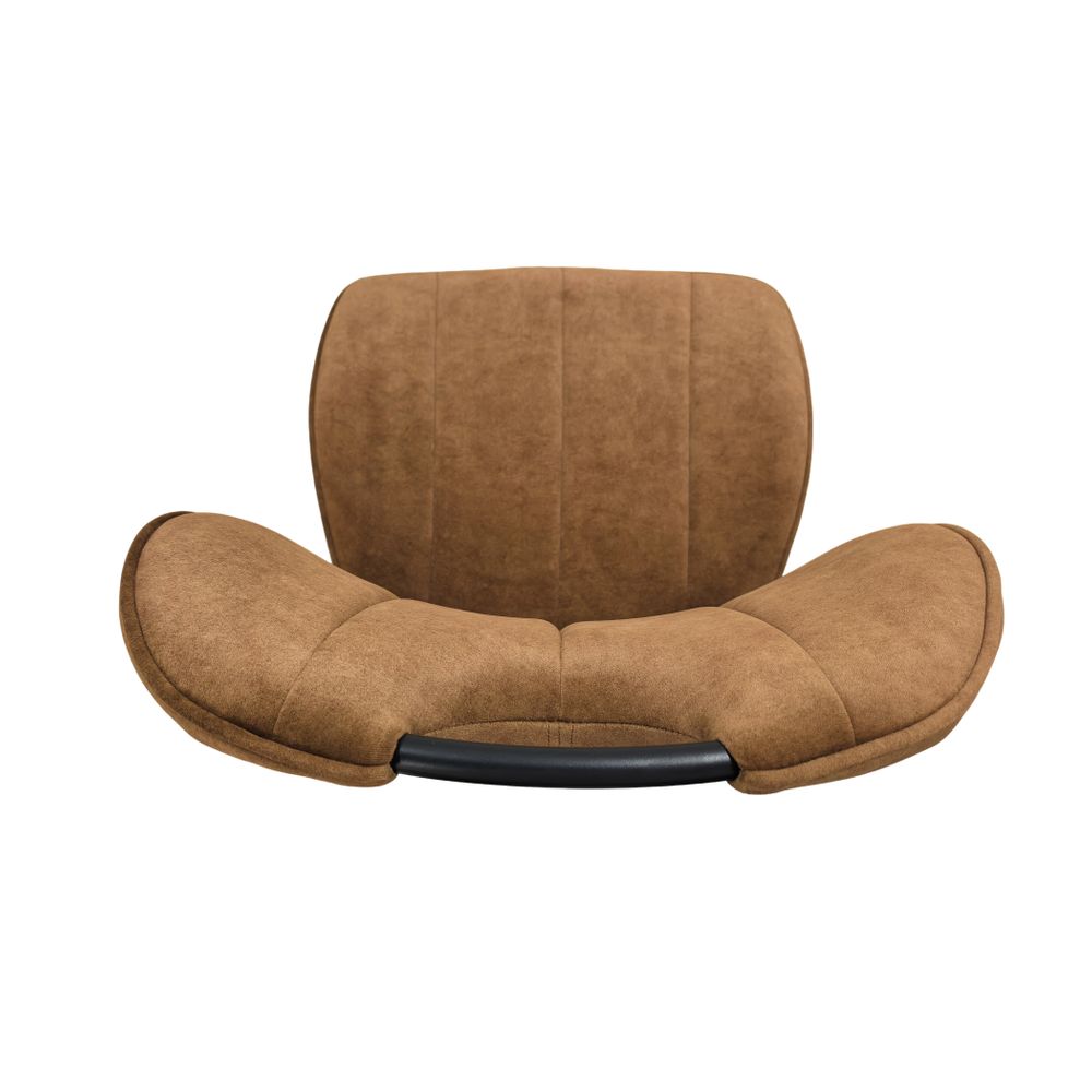 Chaise repas en tissu ambre