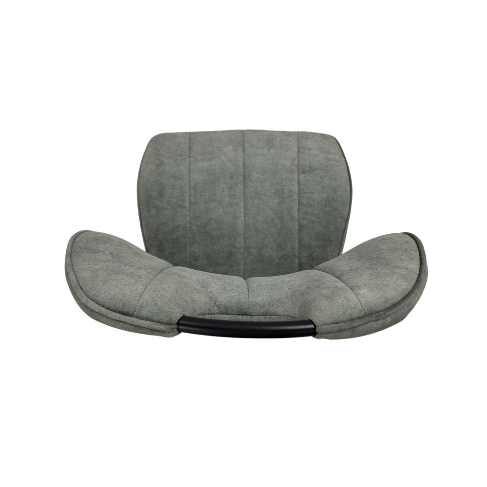 Chaise repas en tissu vert amande