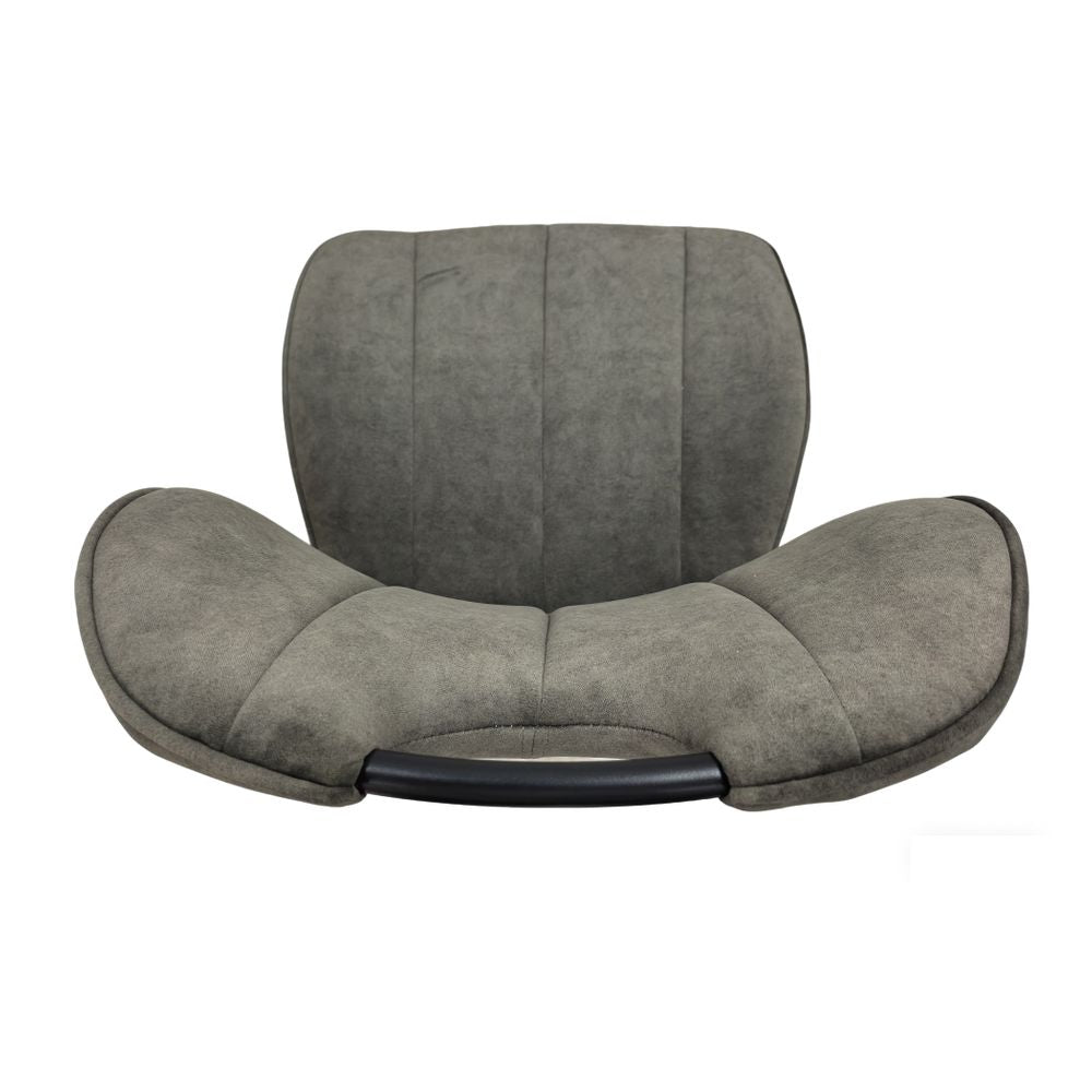 Chaise repas en tissu gris