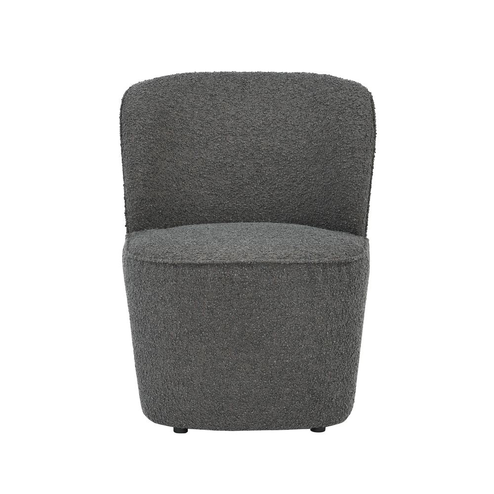 Fauteuil en bouclette gris foncé JONA