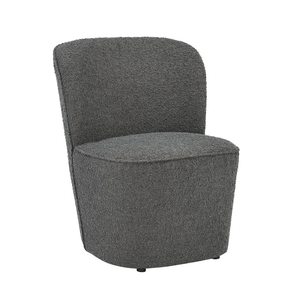 Fauteuil en bouclette gris foncé JONA