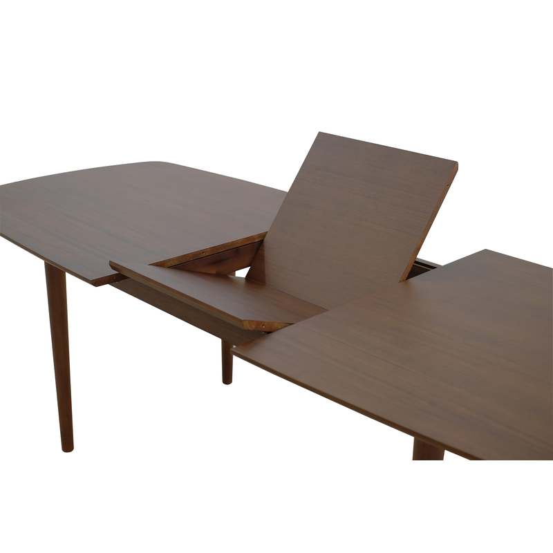 Table repas 200 cm avec allonge de 50 cm acajou massif Jorgen