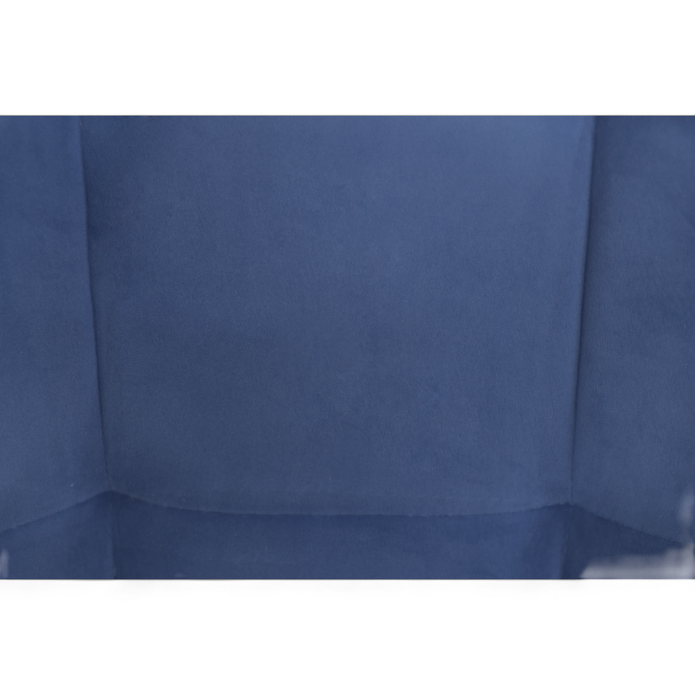 Chaise repas pivotante velours bleu