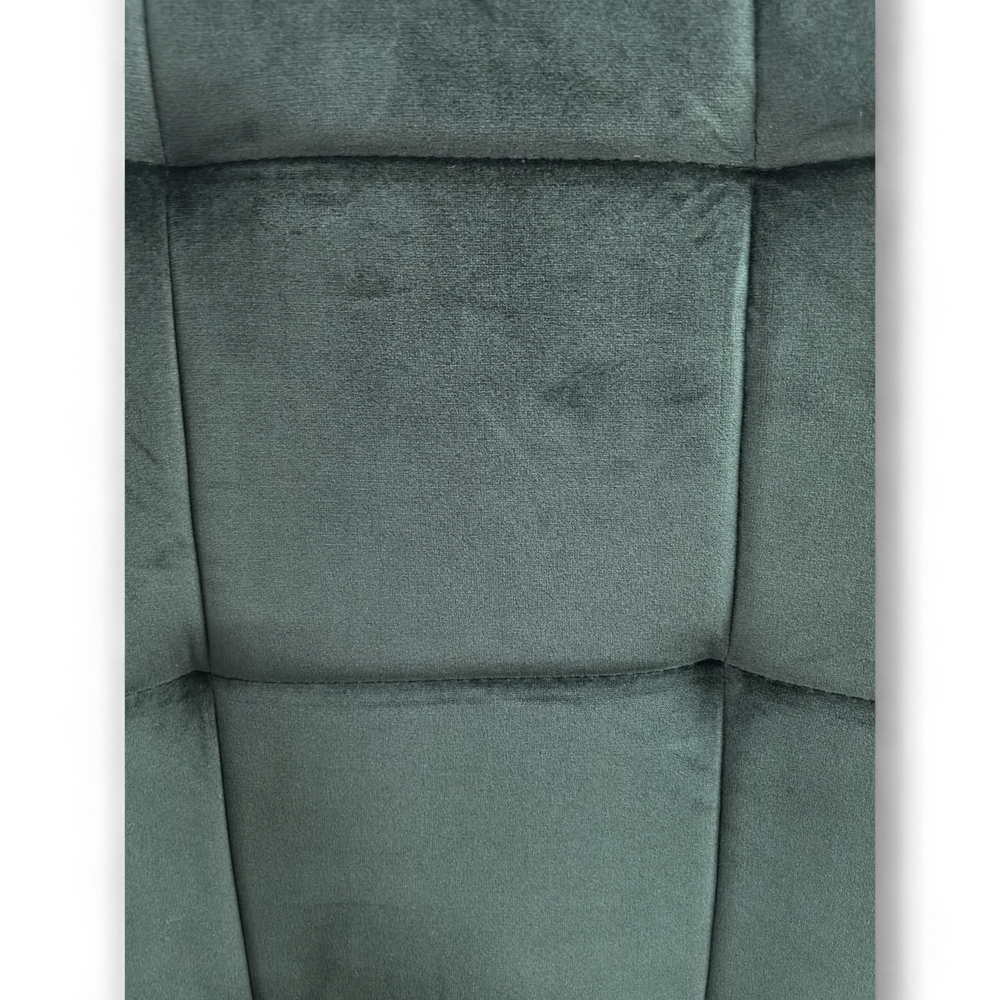 Chaise repas pivotante velours vert foncé
