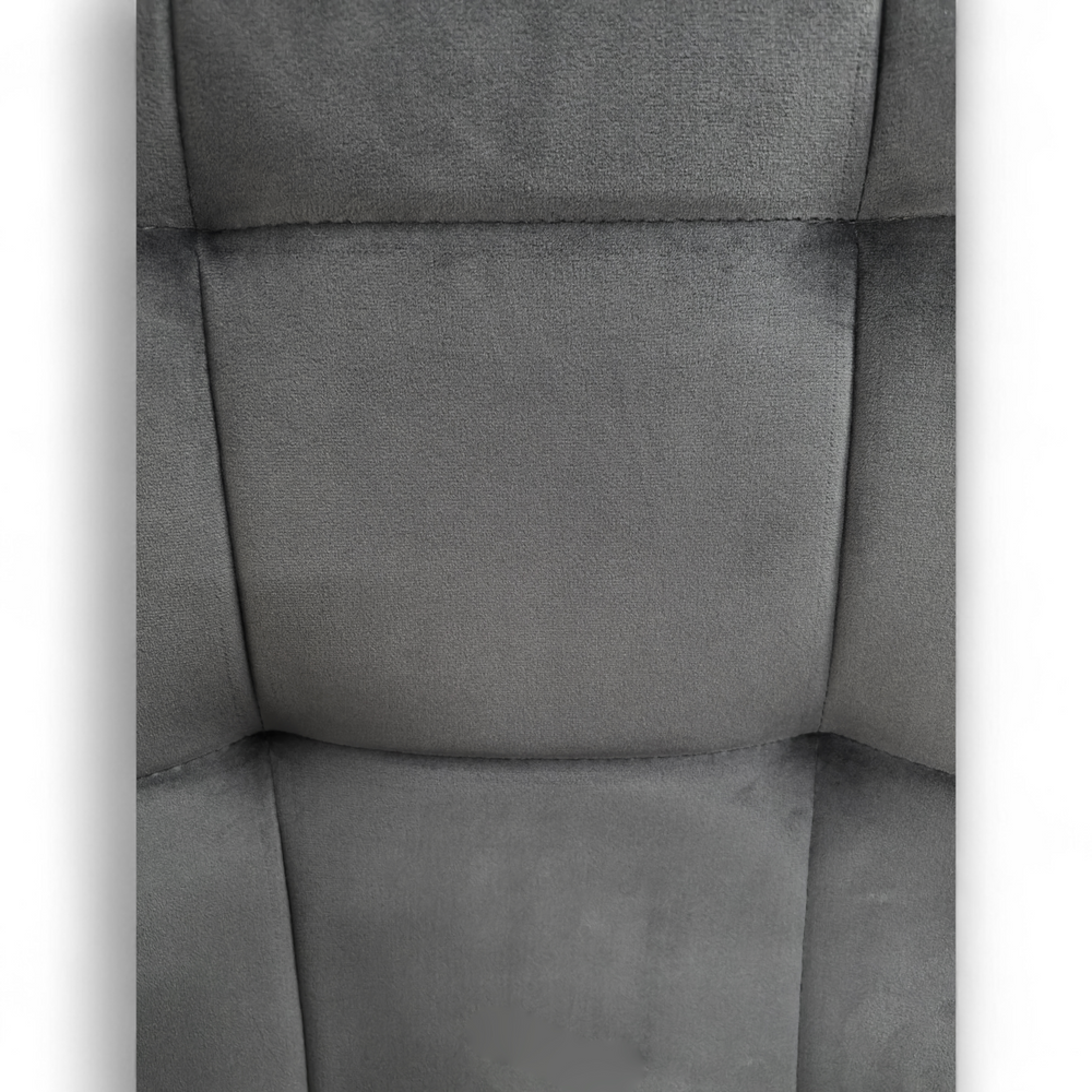 Chaise repas pivotante velours gris