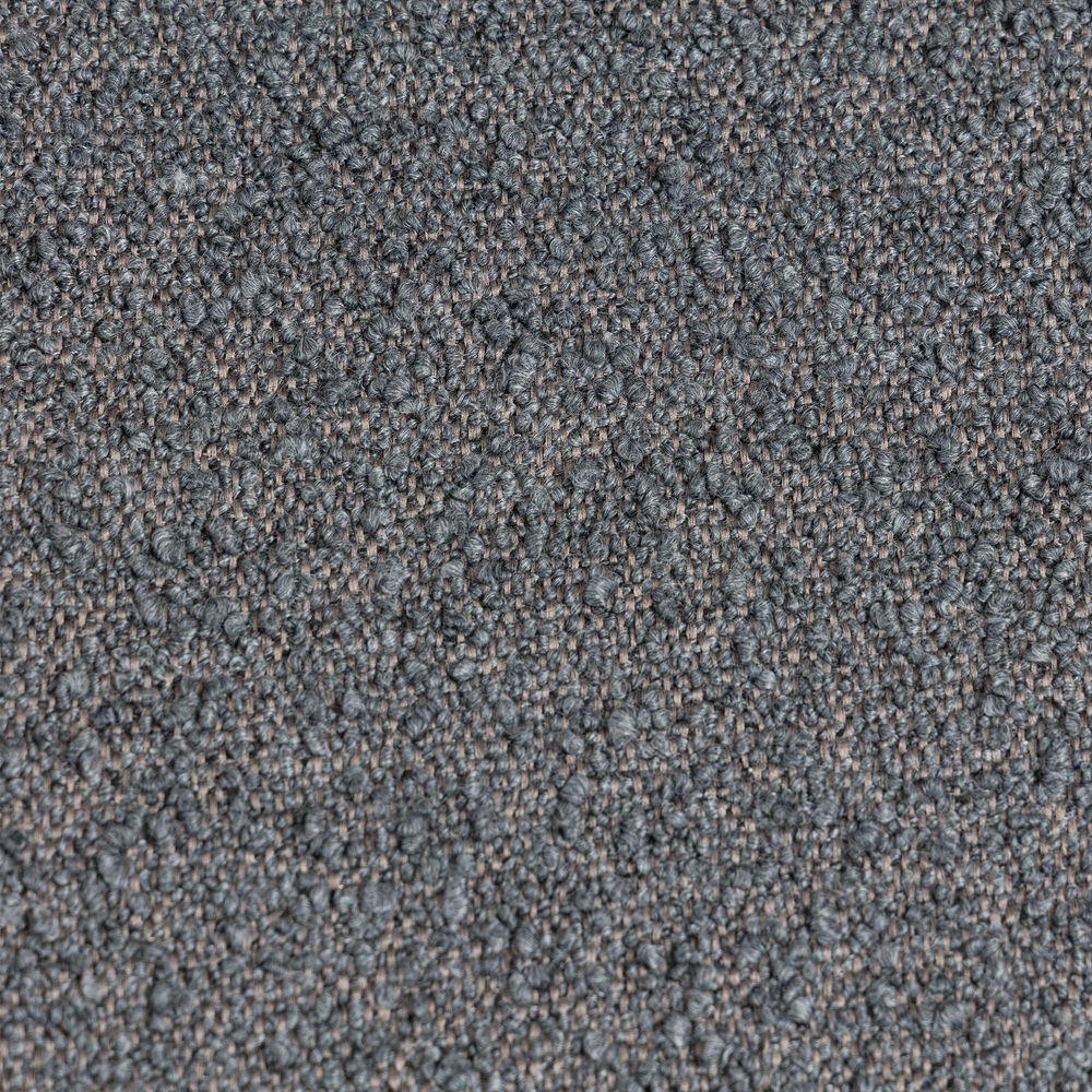 Chaise repas effet bouclette gris foncé KERMA