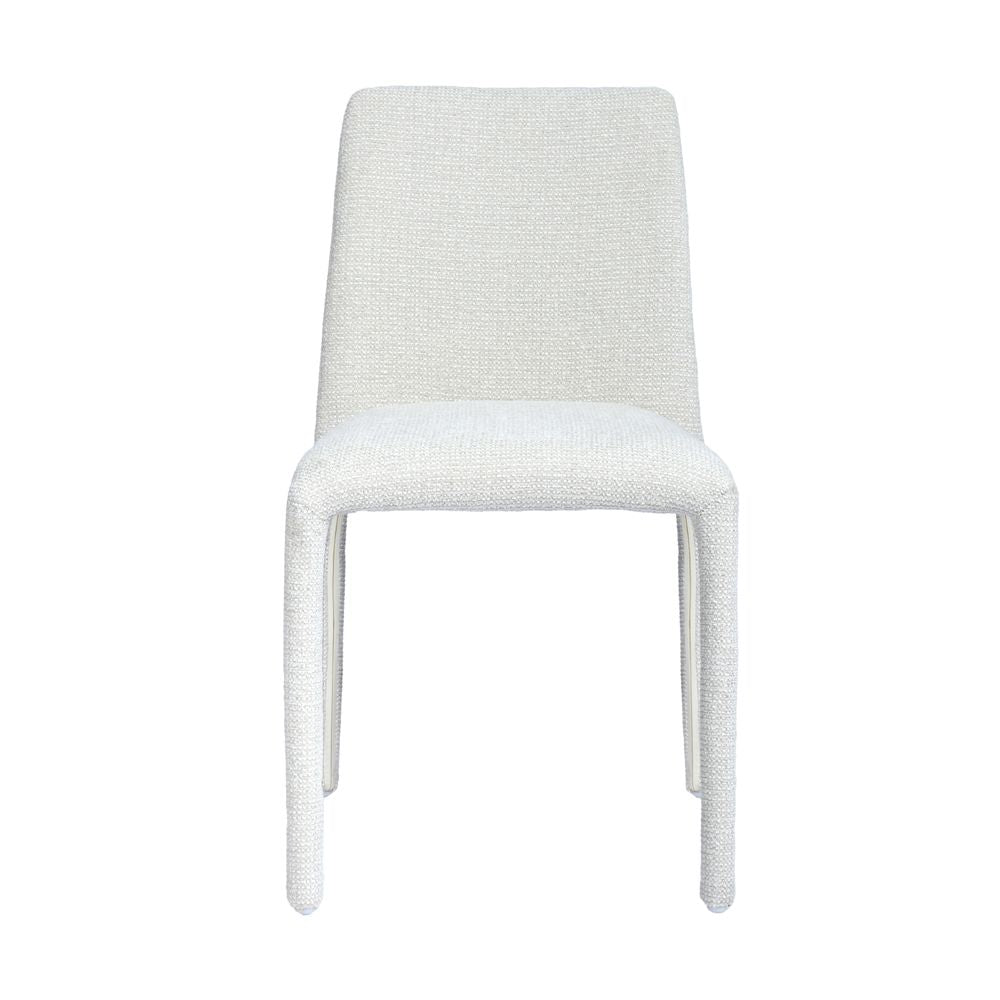 Chaise repas empilable tissu chenillé beige