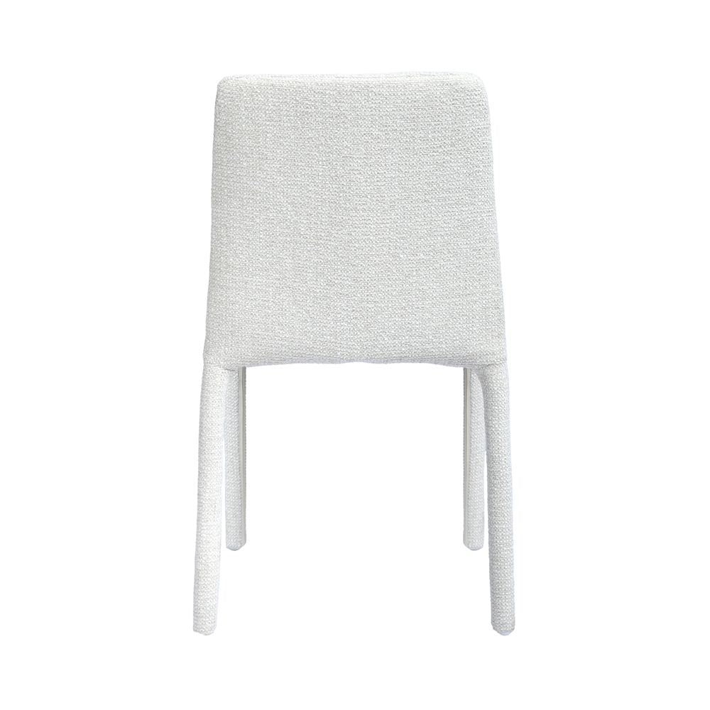 Chaise repas empilable tissu chenillé beige