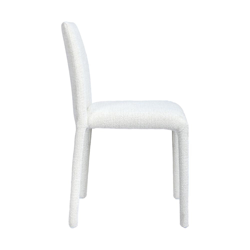 Chaise repas empilable tissu chenillé beige
