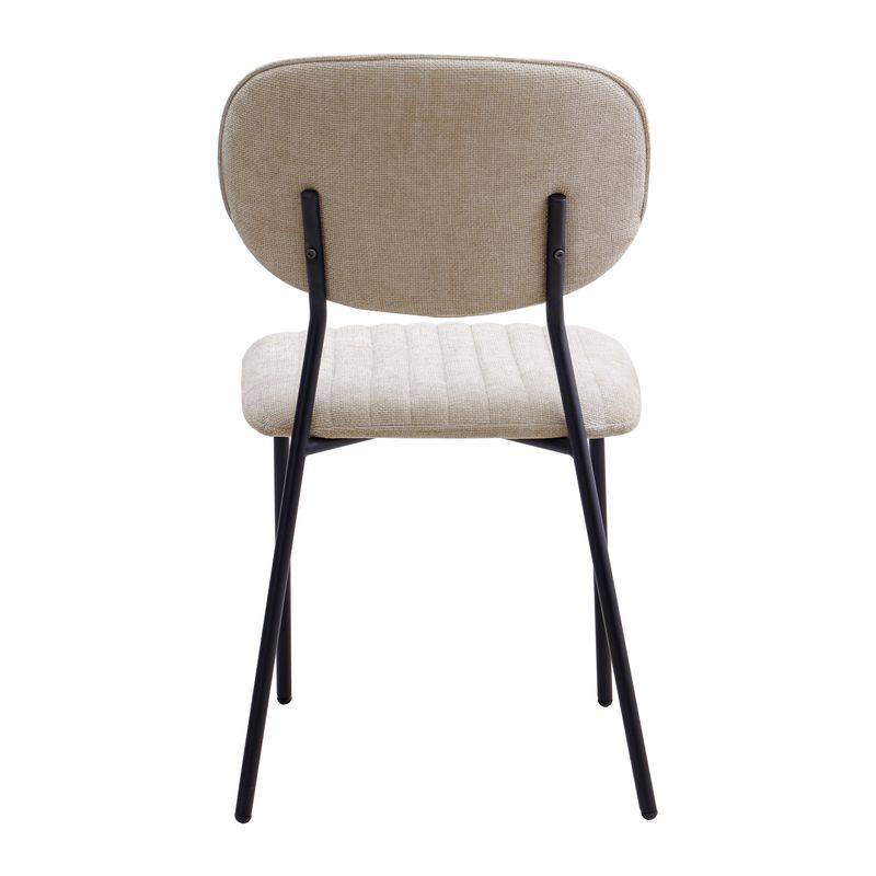 Chaise repas tissu beige KOTA