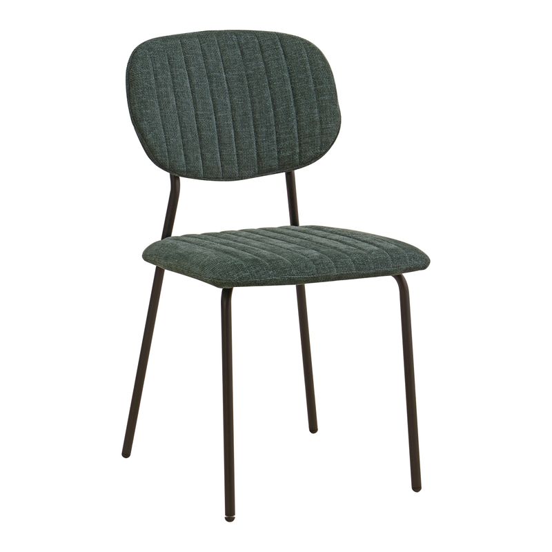 Chaise repas tissu vert sapin KOTA