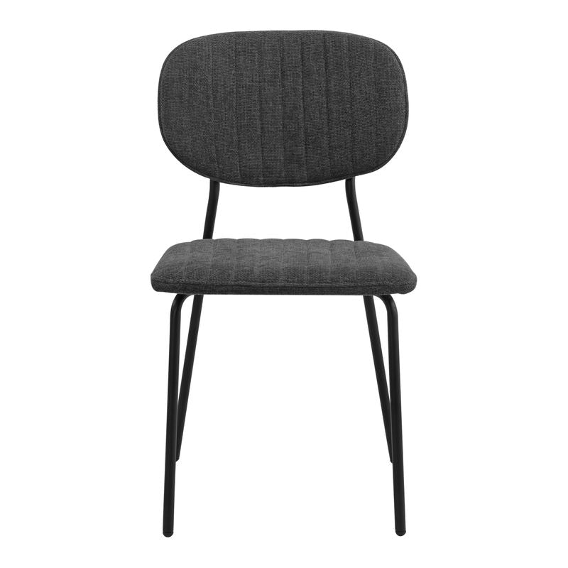 Chaise repas tissu gris foncé KOTA