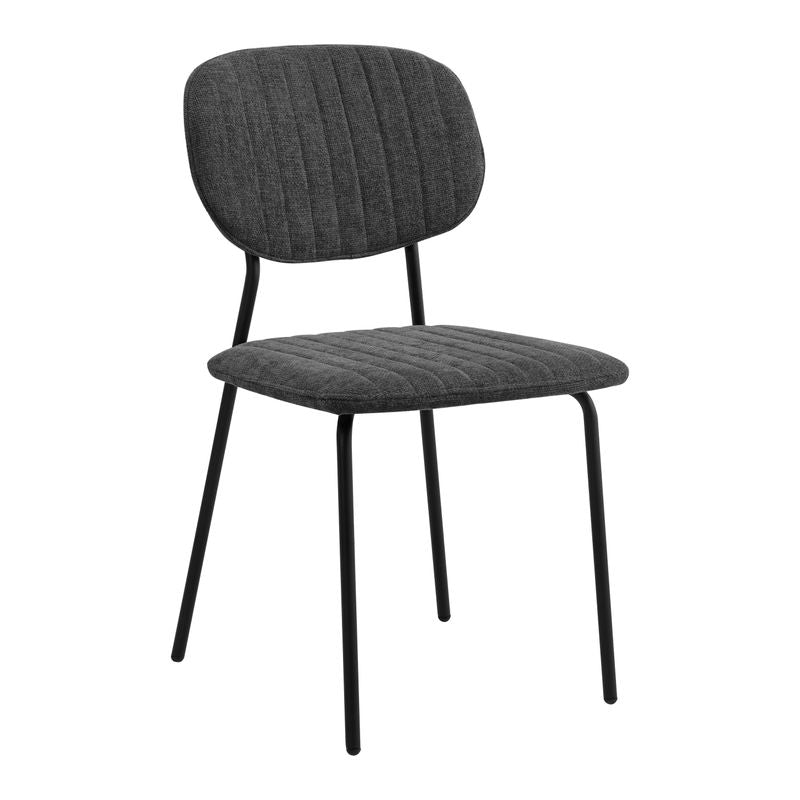 Chaise repas tissu gris foncé KOTA
