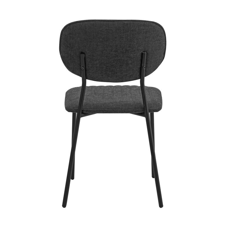 Chaise repas tissu gris foncé KOTA
