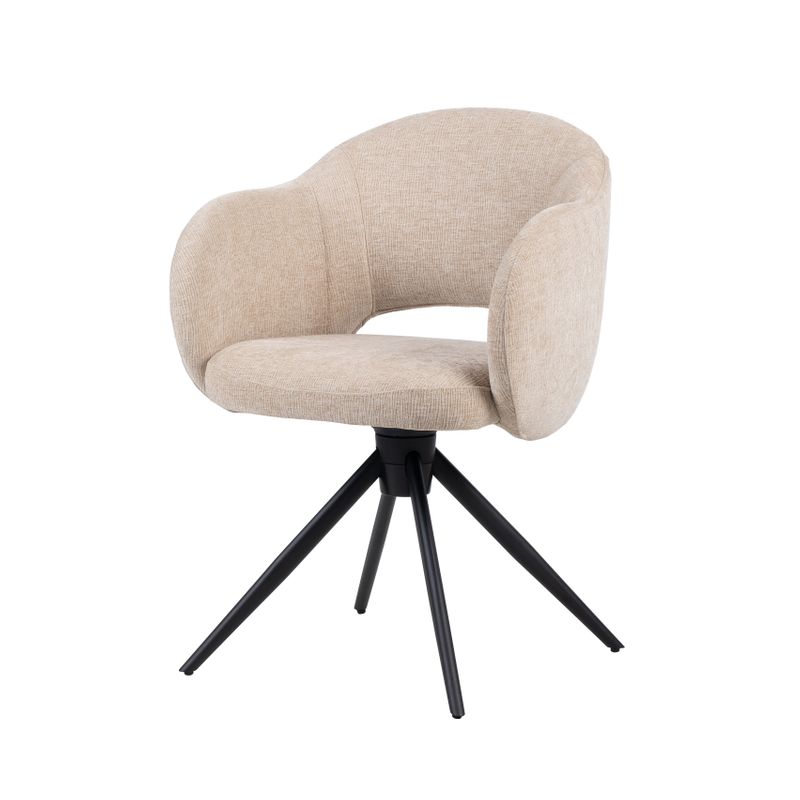 Chaise pivotante tissu sable