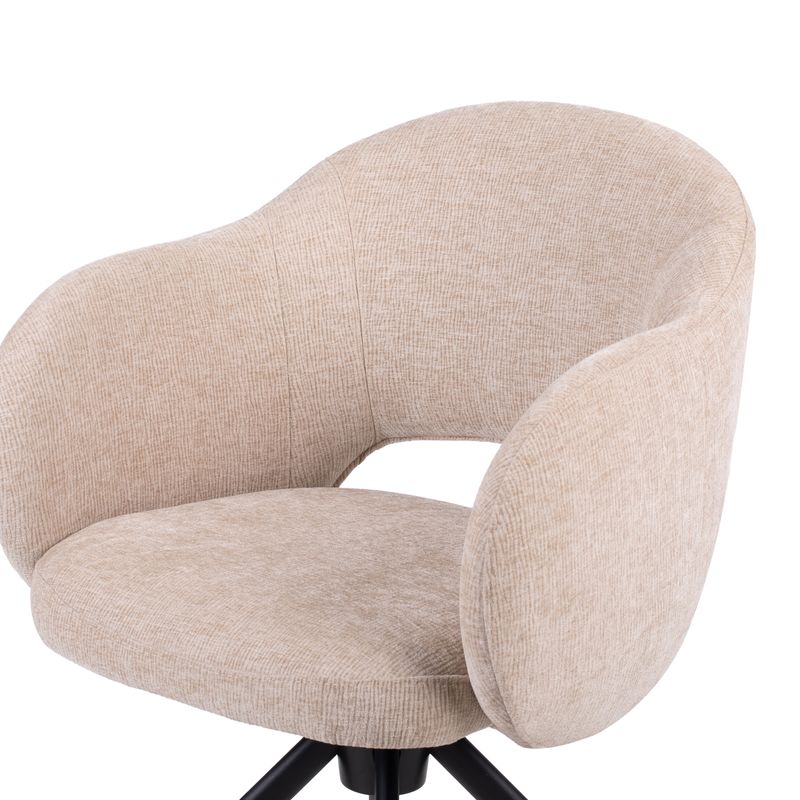 Chaise pivotante tissu sable