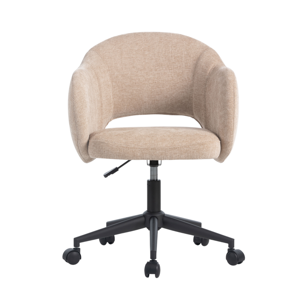 Chaise de bureau reglable tissu sable