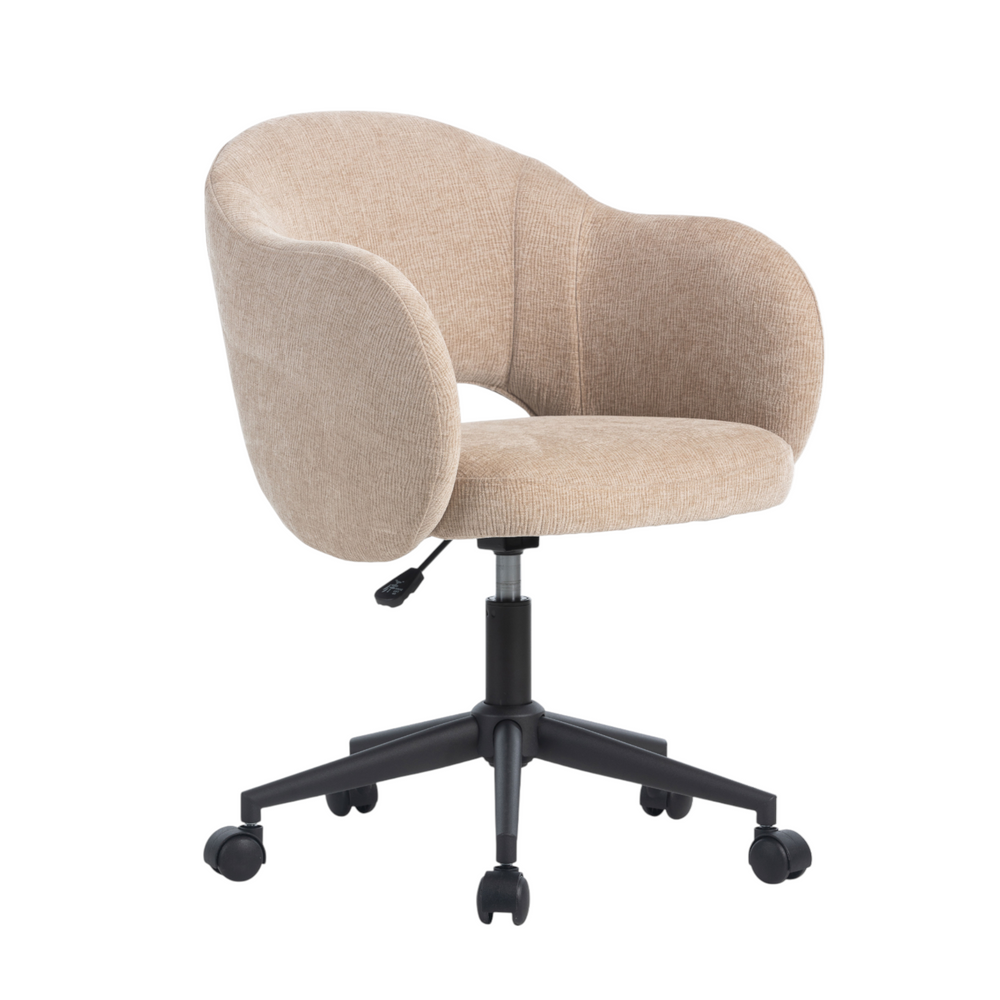 Chaise de bureau reglable tissu sable