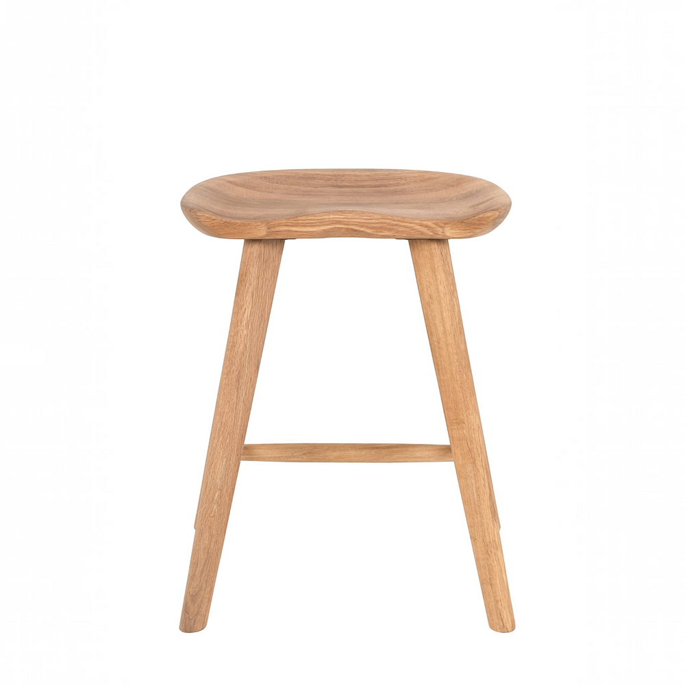 Tabouret bas 47 cm chêne massif clair