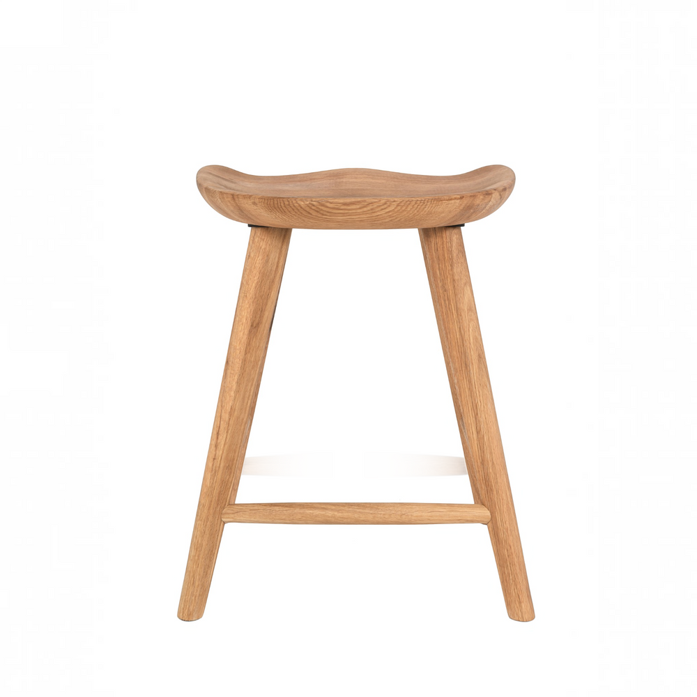 Tabouret bas 47 cm chêne massif clair