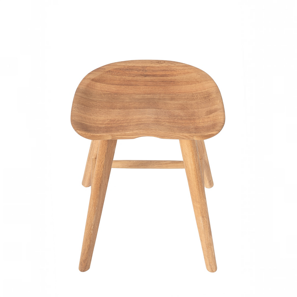 Tabouret bas 47 cm chêne massif clair