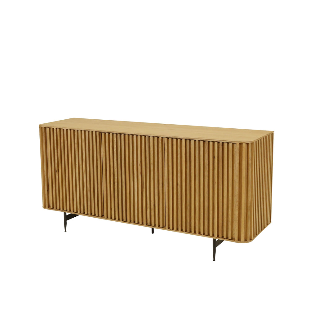 Meuble bas 3 portes chêne naturel LINEA