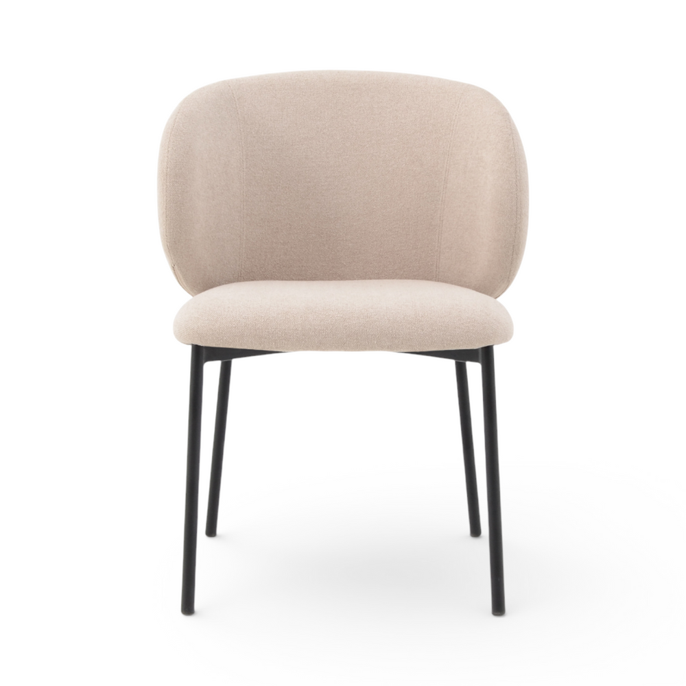 Chaise repas tissu sable