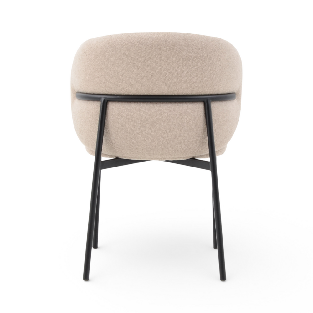 Chaise repas tissu sable