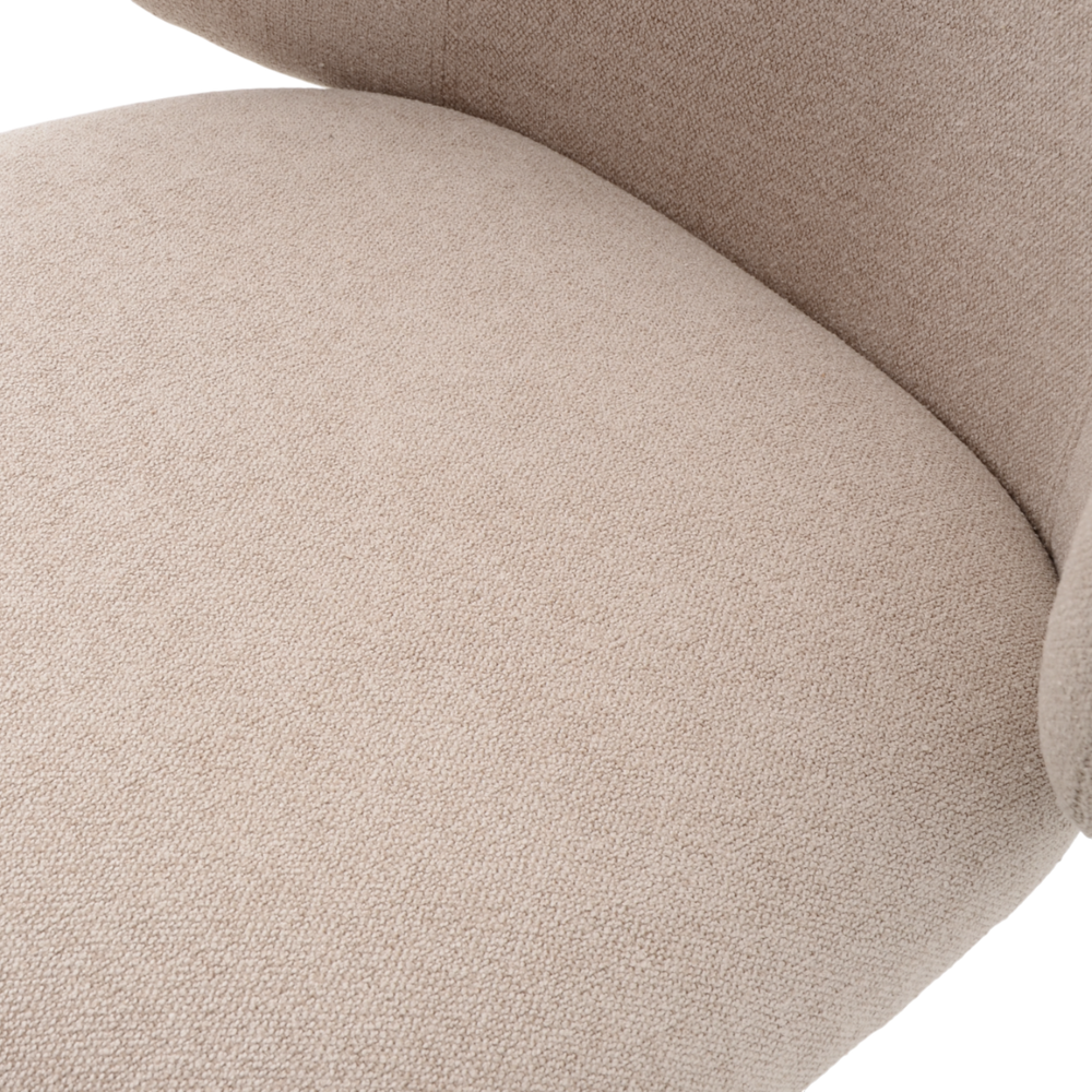 Chaise repas tissu sable