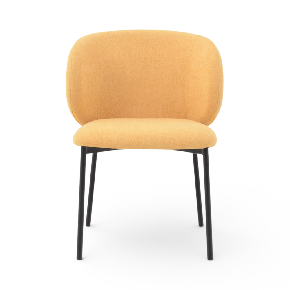 Chaise repas tissu jaune