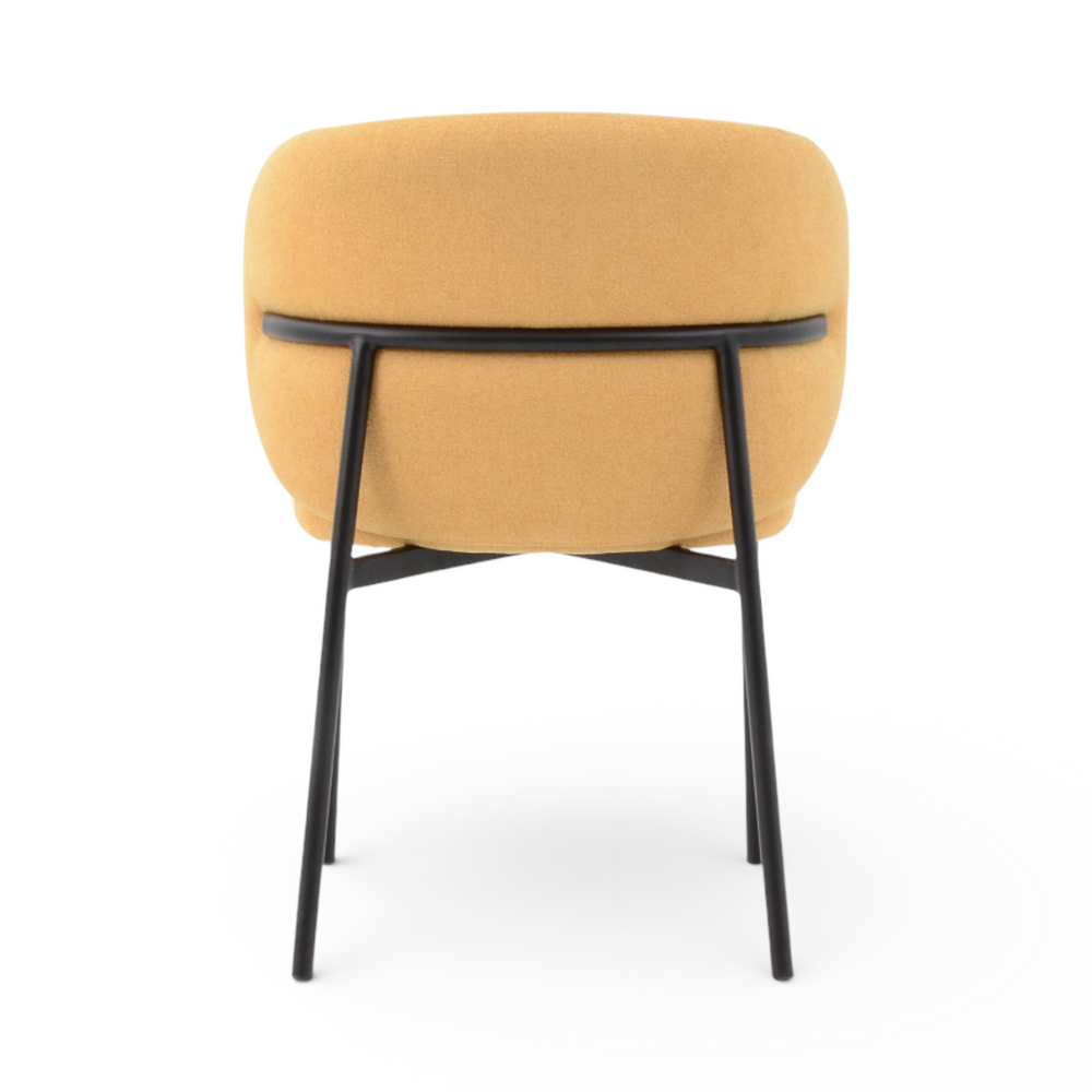 Chaise repas tissu jaune